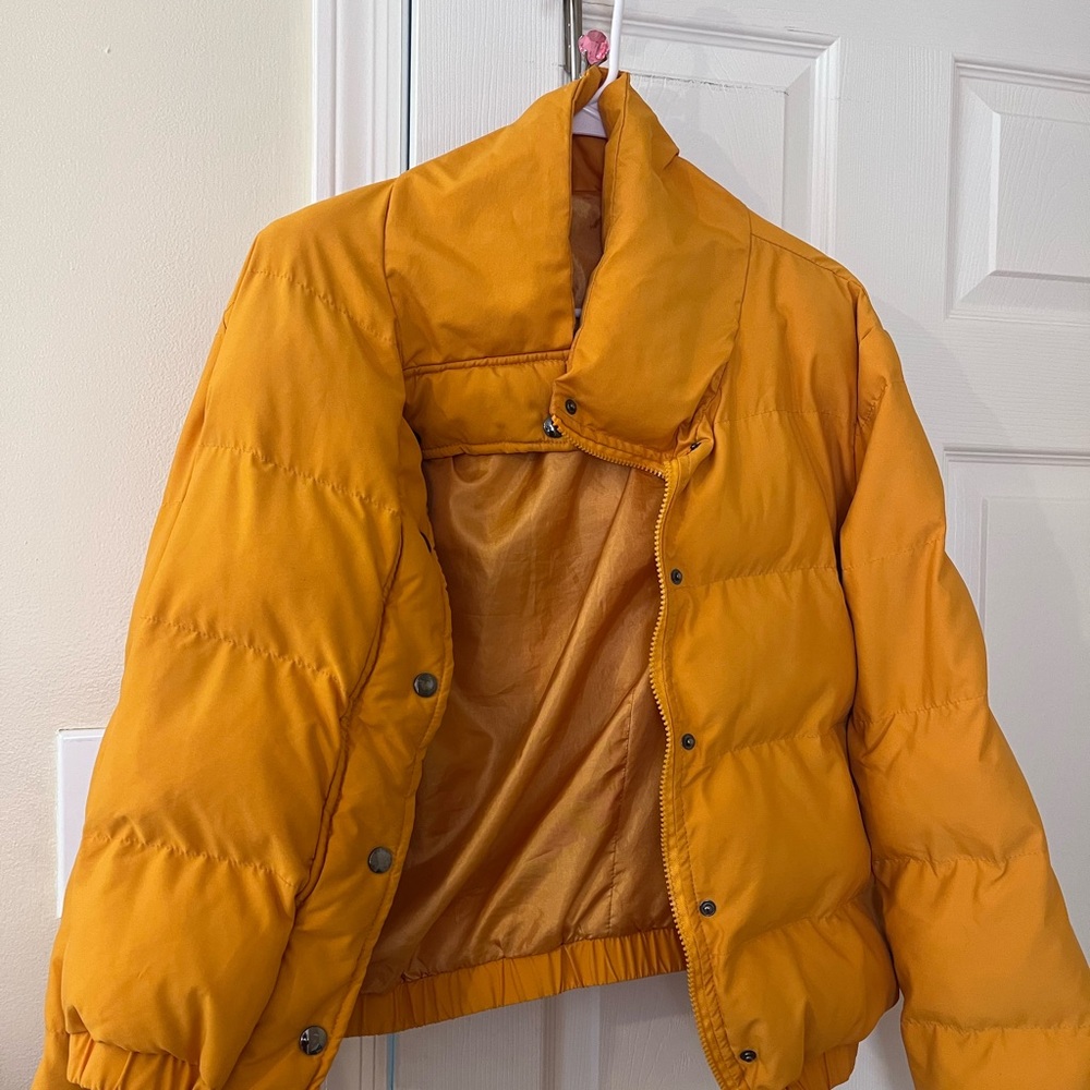 SHEIN Mustard Yellow Puffer Jacket